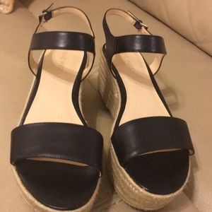 Nine West 2.5 inches wedges black